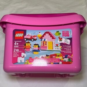 Lego Girls Mixed Set of Lego Bricks 2.12lbs with Storage Box EUC